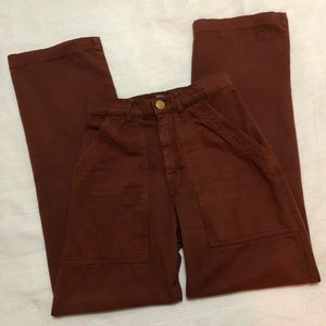 Big Bud Press work pants, size XXS in brown